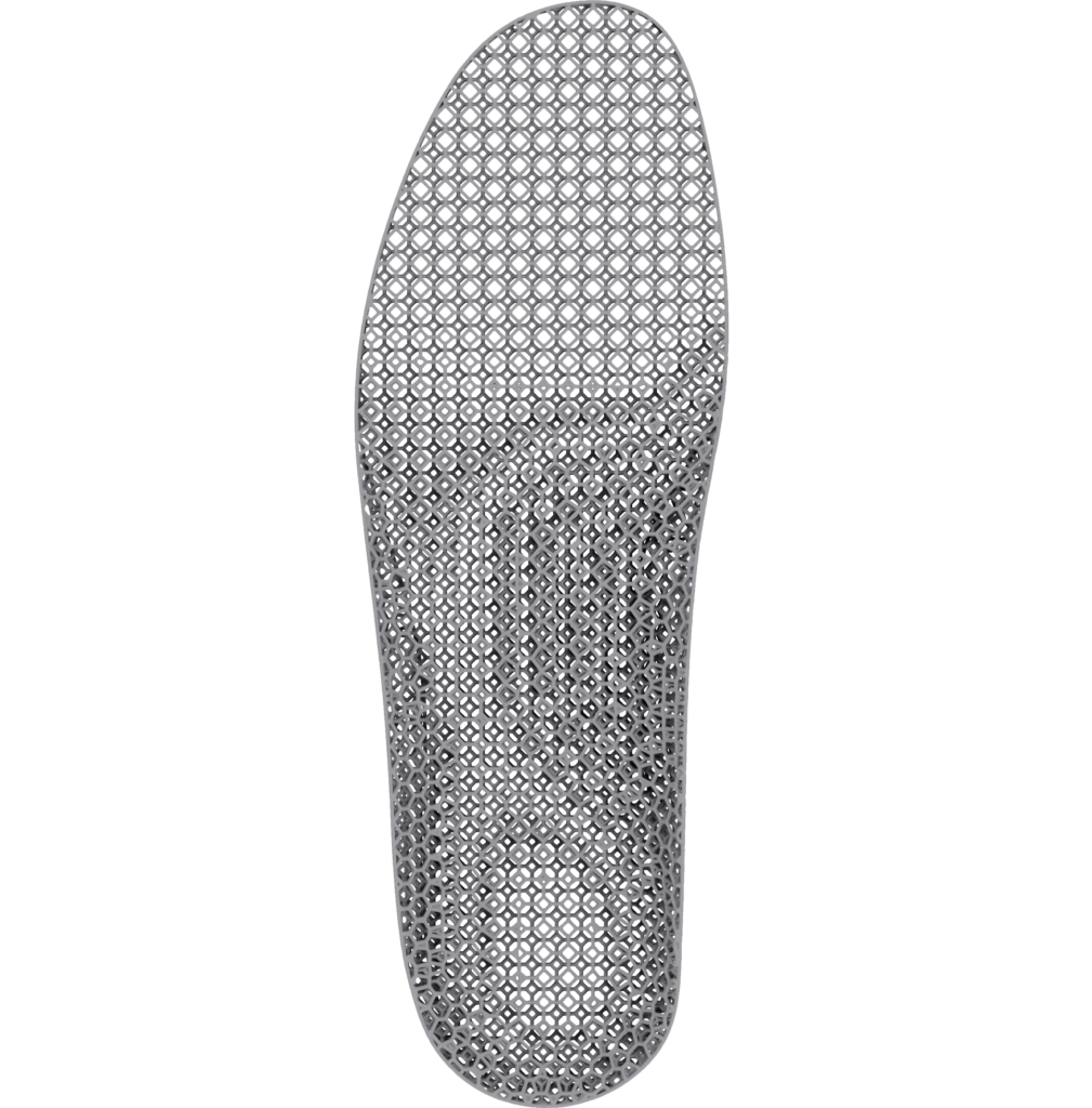 Bottom of 3D-printed lattice insole